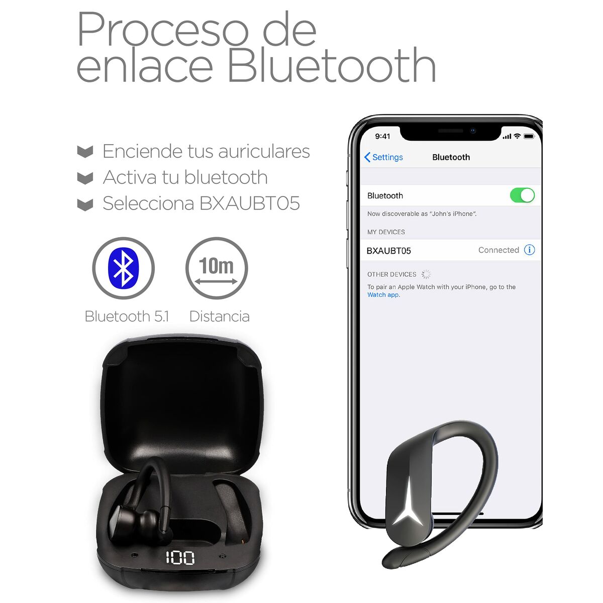 Sportowe Słuchawki KSIX Sport Buds 2 700 mAh Sportowe Słuchawki KSIX Sport Buds 2 700 mAh