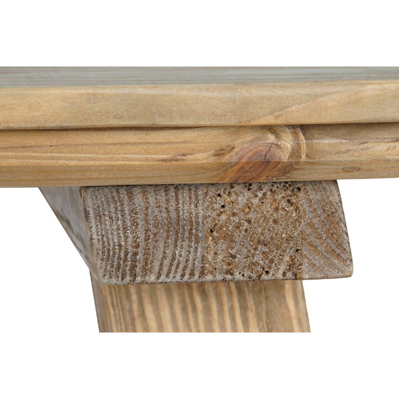Dining Table Home ESPRIT Brown Natural Wood Pine 220 x 100 x 76 cm