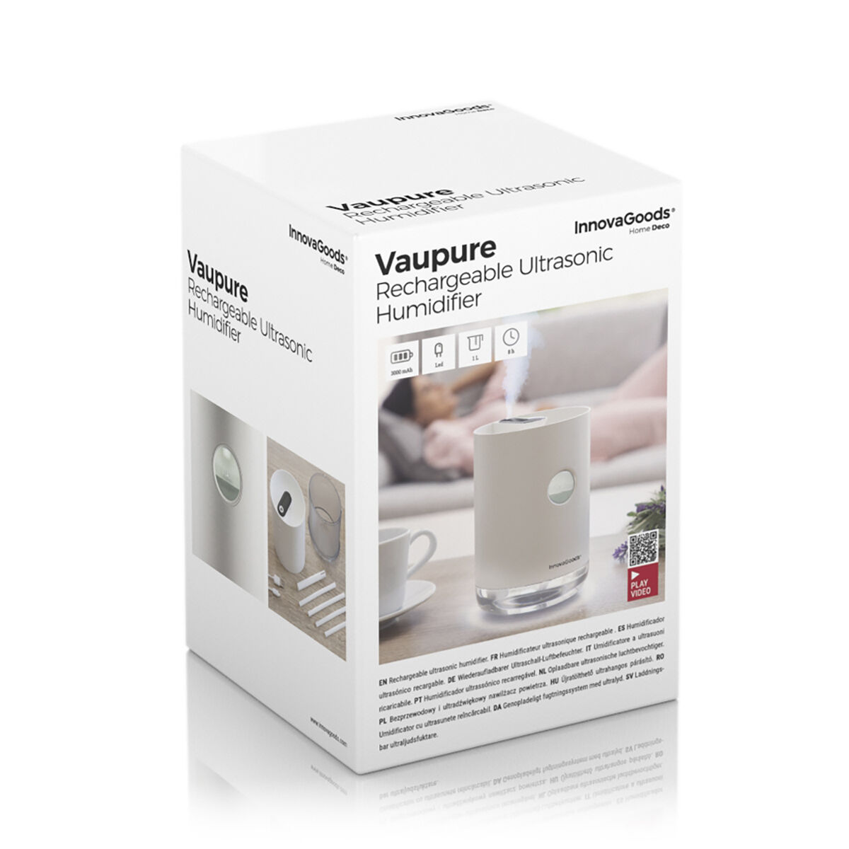 Rechargeable Ultrasonic Humidifier Vaupure InnovaGoods