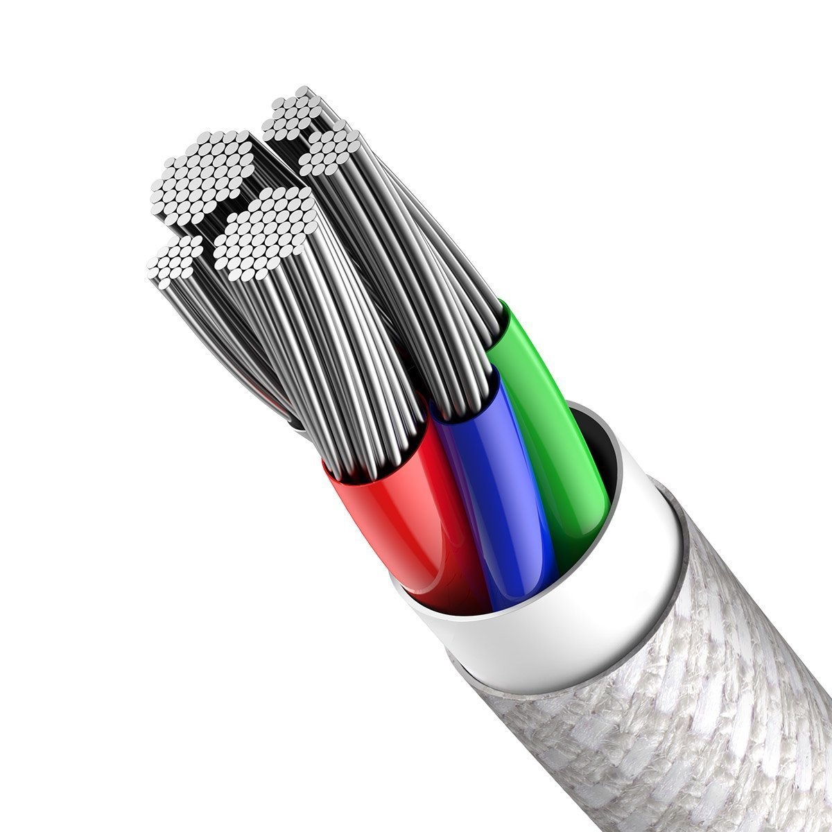 Baseus High Density Braided Cable Type-C to Lightning, PD, 20W, 1m (white)