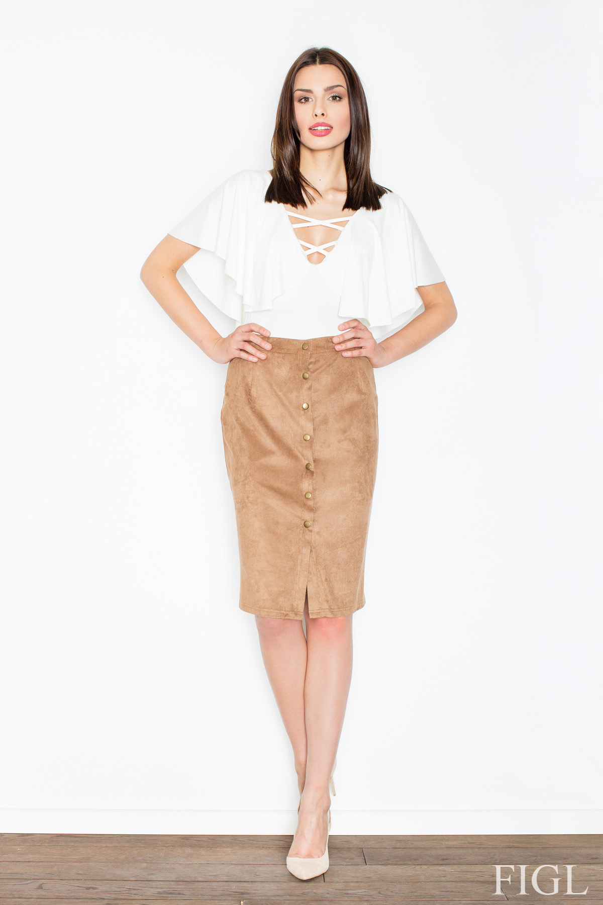  Skirt model 52616 Figl  brown