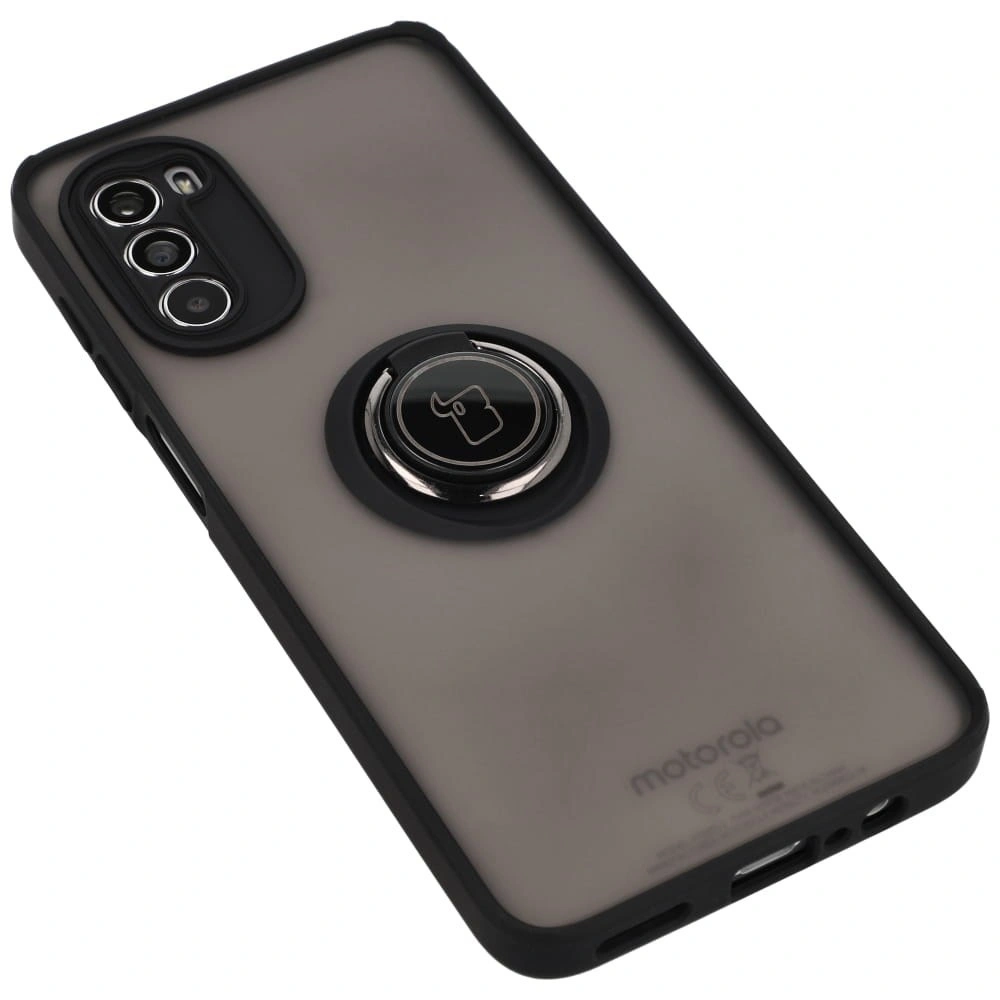 Bizon Case Hybrid Ring Motorola Moto G52 / G82 smoky with a black frame