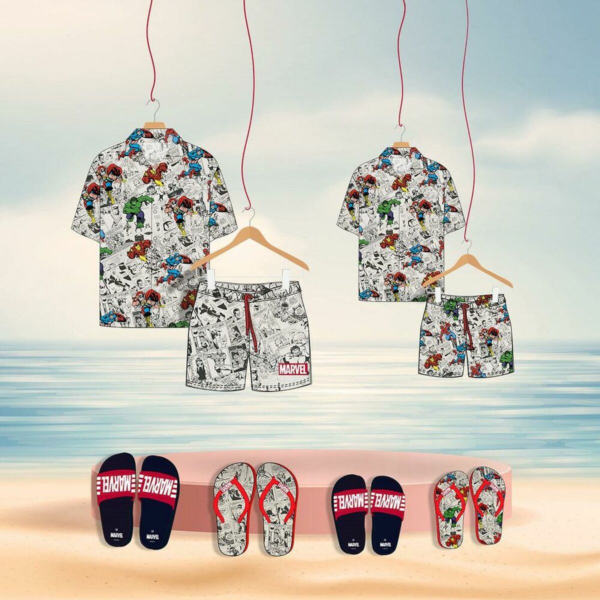 Flip Flops for Children Marvel Red