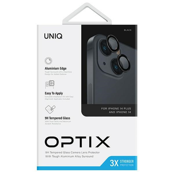 UNIQ Optix Aluminium Camera Lens Protector Apple iPhone 14 / 14 Plus midnight black