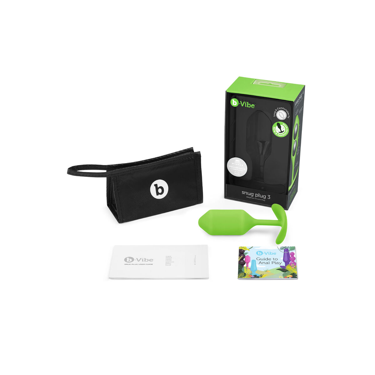 Anal plug B-Vibe 3 Lime Anal plug B-Vibe 3 Lime