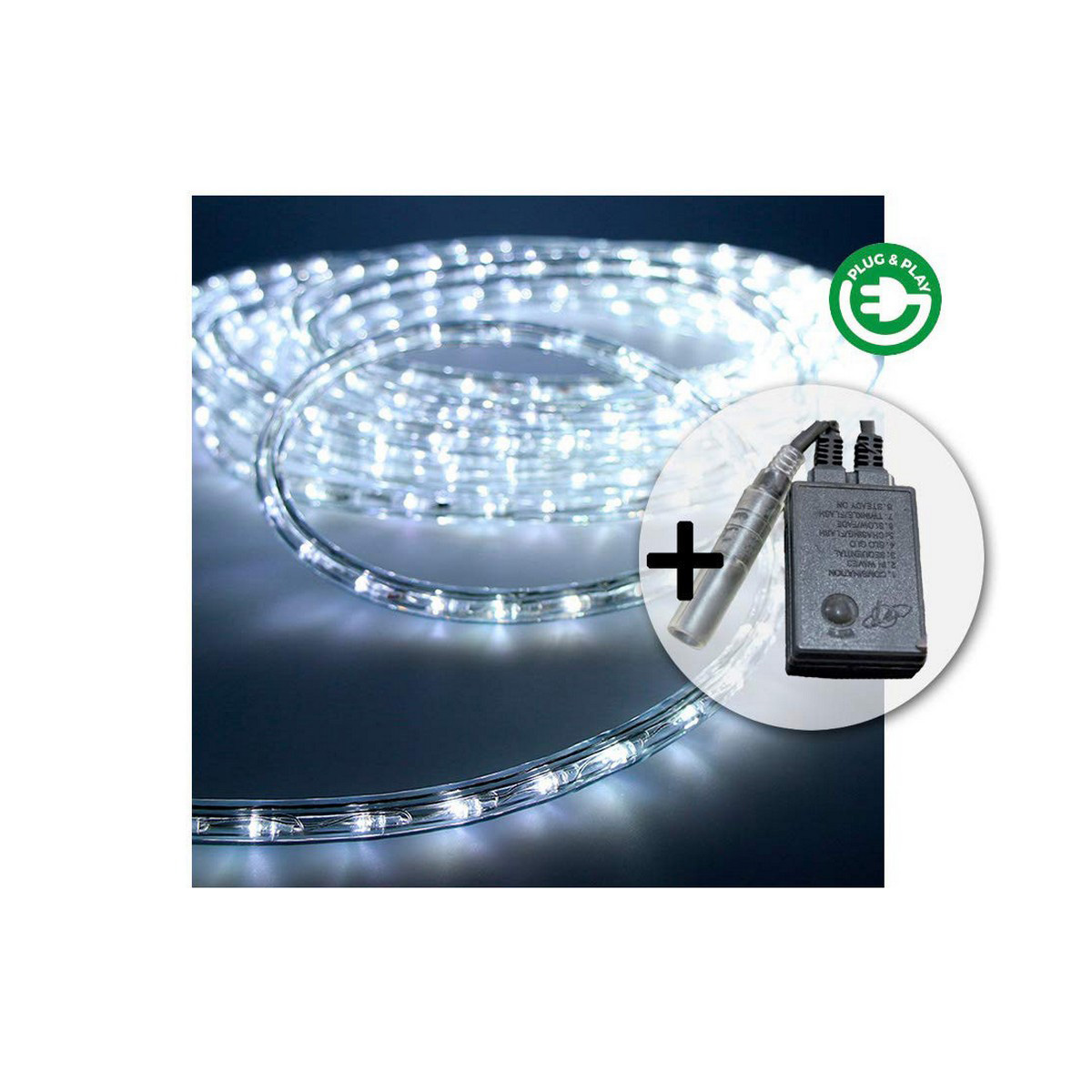 Wąż LED EDM Flexiled Biały 230 V (12 m)