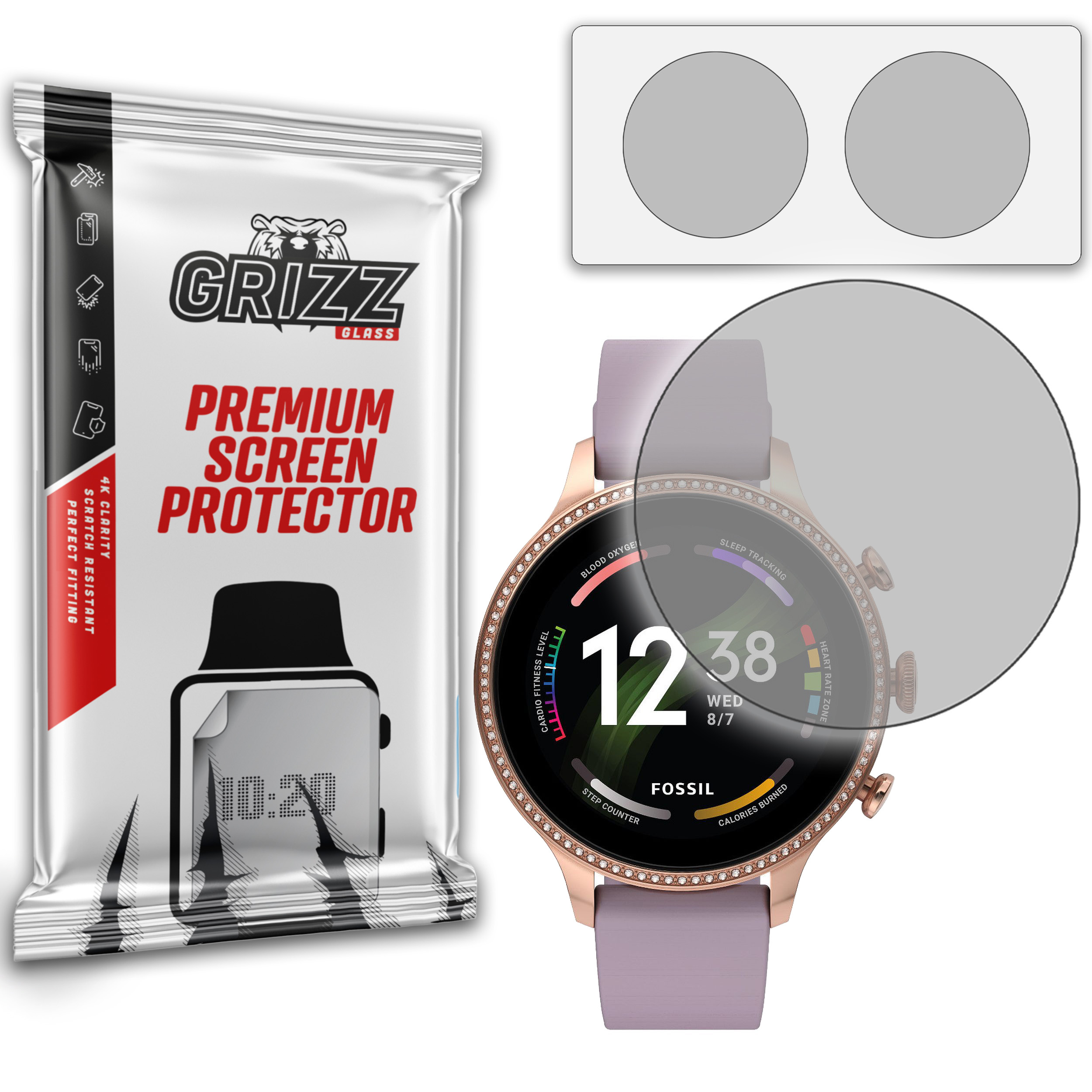 GrizzGlass PaperScreen Universal for watch 34mm