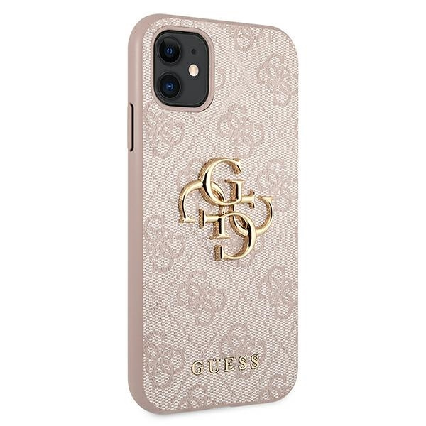 Guess GUHCN614GMGPI Apple iPhone 11 pink hardcase 4G Big Metal Logo