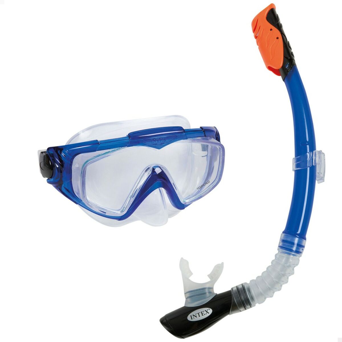 Snorkel Goggles and Tube Intex Aqua Pro Blue (6 Units)
