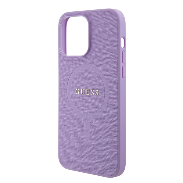 Guess GUHMP15LPSAHMCU Apple iPhone 15 Pro hardcase Saffiano MagSafe purple