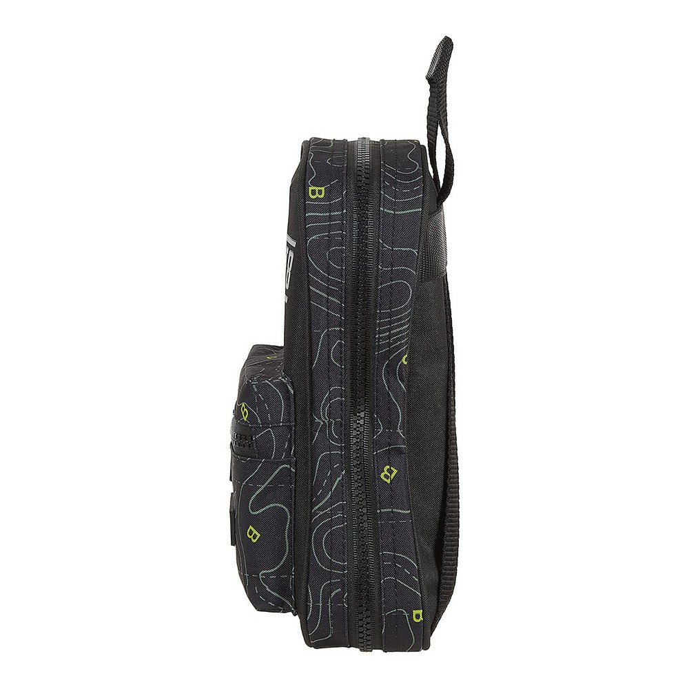 Backpack Pencil Case BlackFit8 Topography Black Green (33 Pieces)