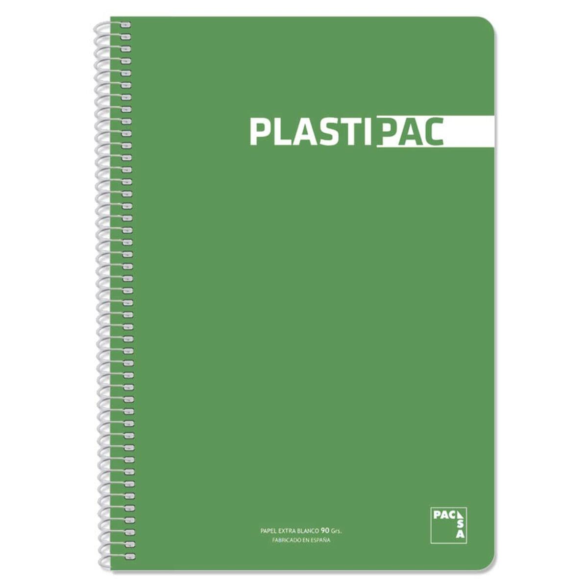 Notebook Pacsa Plastipac 80 Sheets Din A4 Light Green (5 Units)