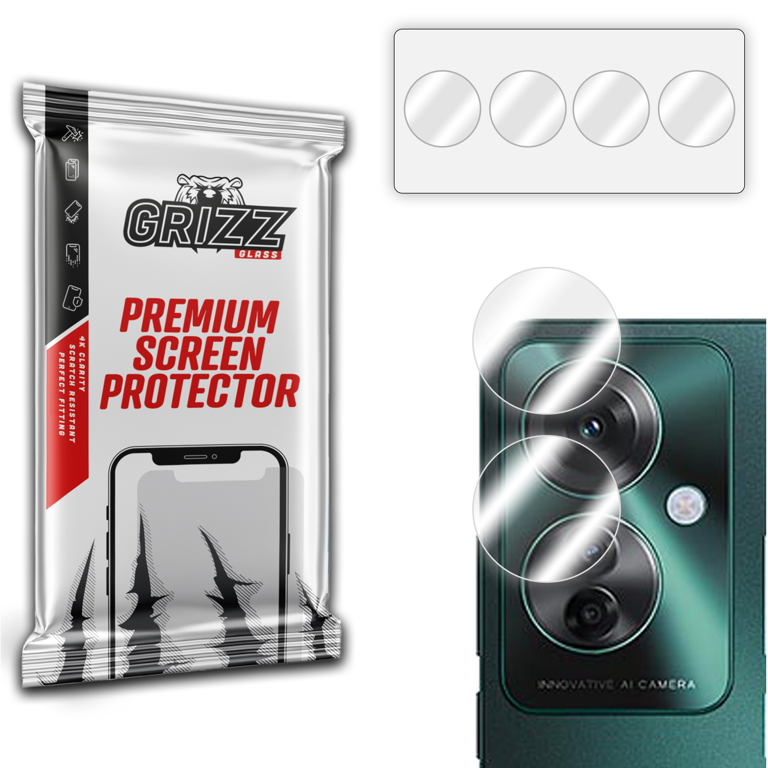 GrizzGlass HybridGlass Camera Oppo Reno11 F