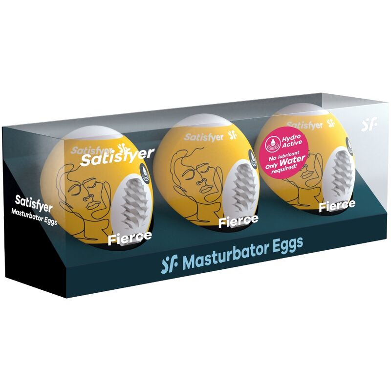 SATISFYER 3 MASTURBATOR EGGS - FIERCE