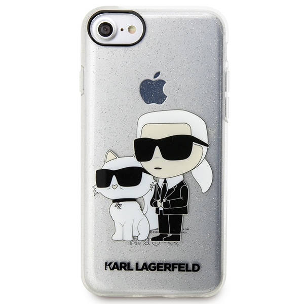 Karl Lagerfeld KLHCI8HNKCTGT Apple iPhone SE 2022/SE 2020/8/7 transparent hardcase Gliter Karl&Choupette