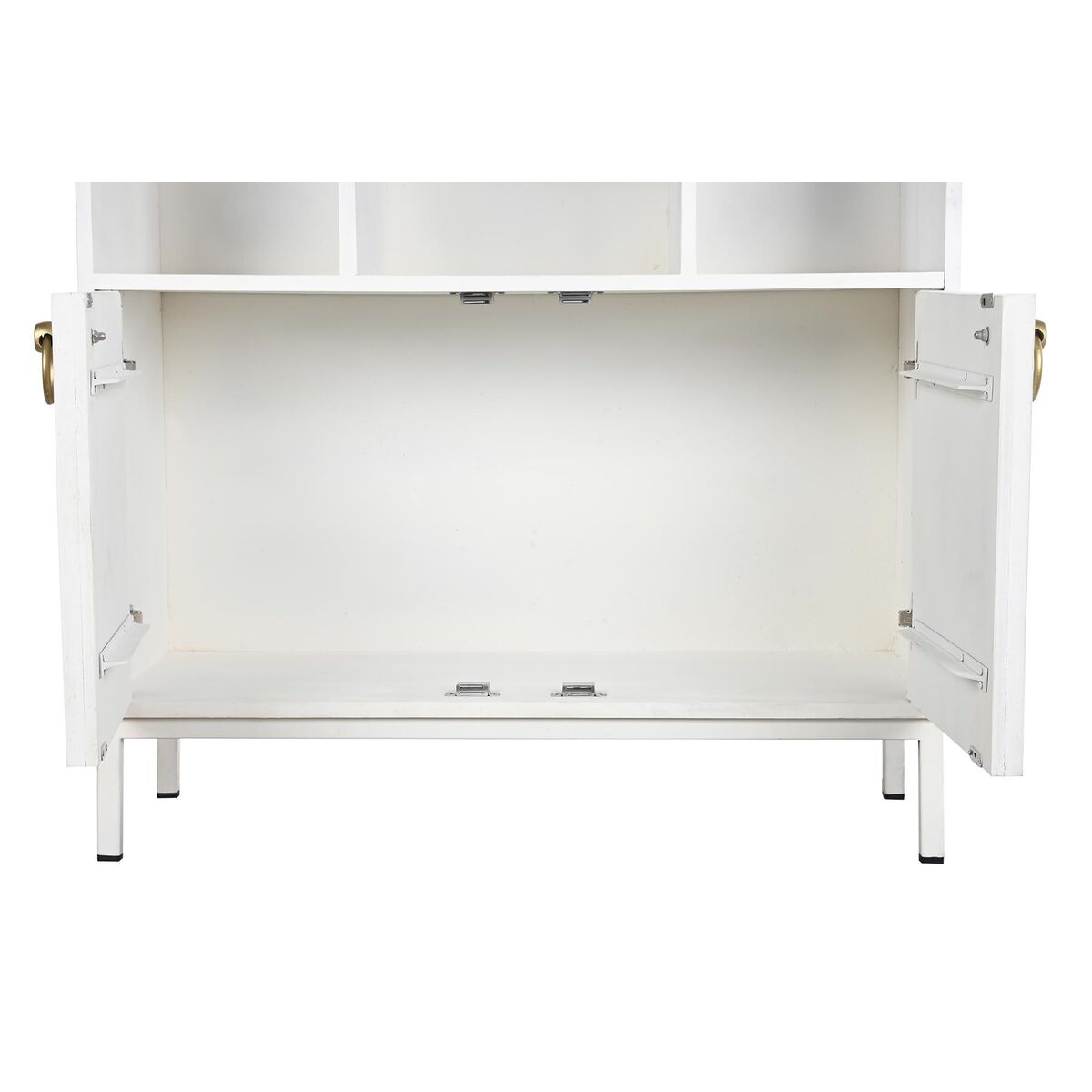 Shelves DKD Home Decor Metal White Mango wood 90 x 40 x 180 cm