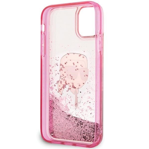 Karl Lagerfeld KLHCN61LNKHCP Apple iPhone 11/XR hardcase Glitter Karl Head pink