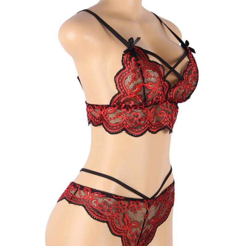 SUBBLIME SET - TWO PIECES SET LACE TOP AND PANTIES L/XL
