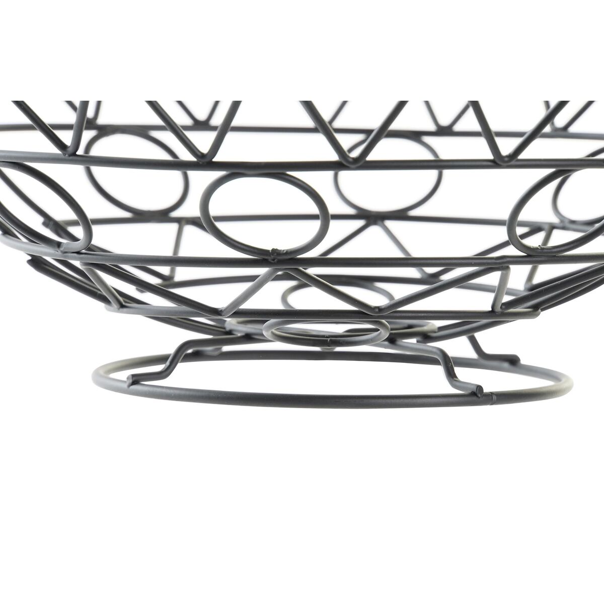 Fruit Bowl DKD Home Decor 28 x 28 x 10 cm Black Metal