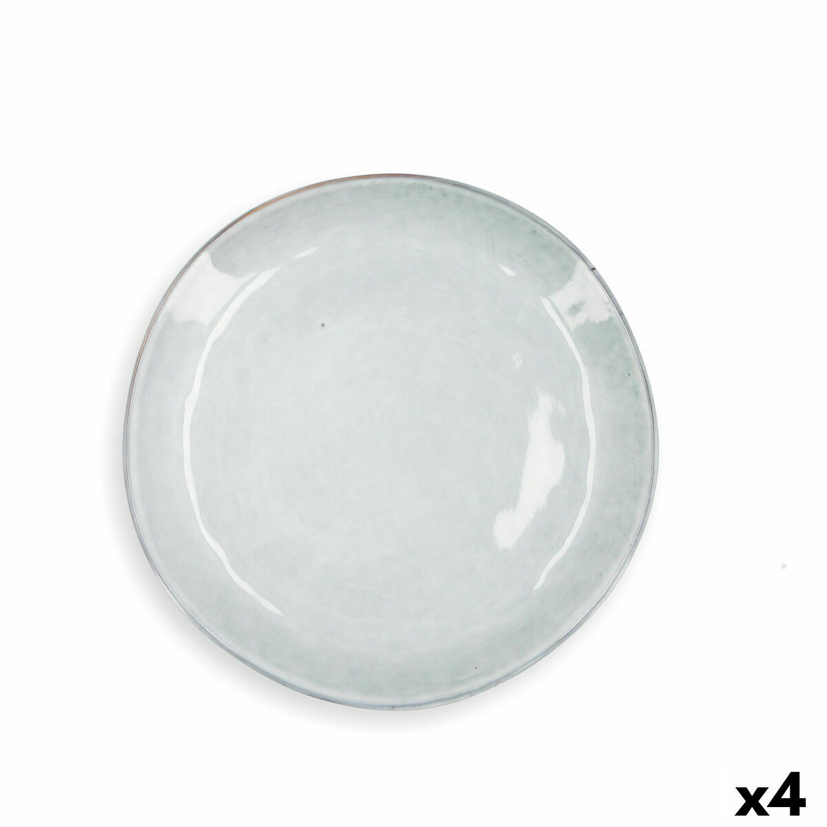 Plate Quid Boreal Ceramic Blue (27 cm) (Pack 4x)