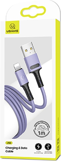 USAMS Cable U52 Lightning 2A Fast Charge 1m purple SJ434USB04 (US-SJ434)