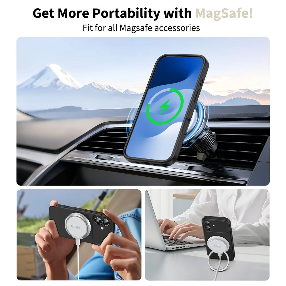 Etui Tech-Protect Silicone MagSafe do Apple iPhone 17 Black