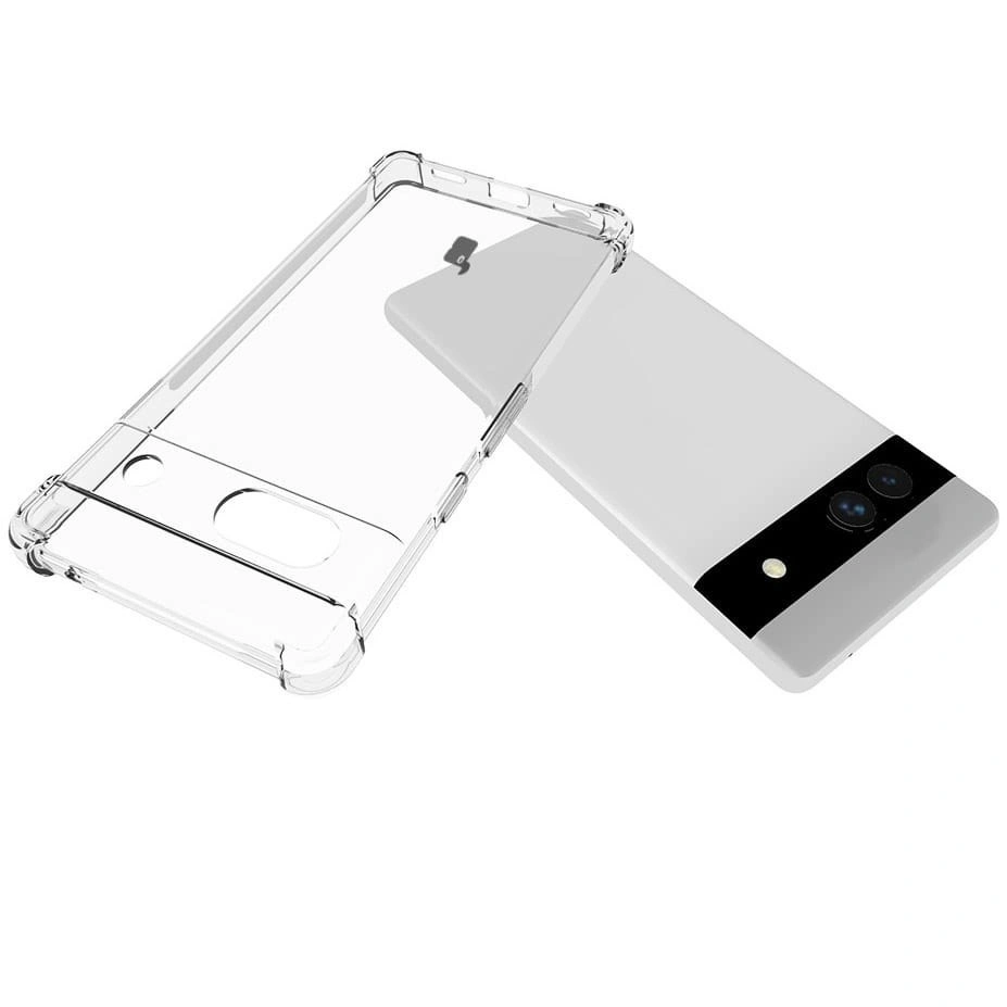 Bizon Case Clear Pack case + 2x screen glass + lens glass Google Pixel 7A clear