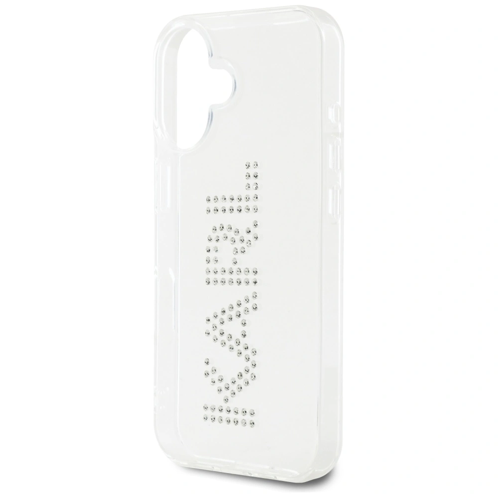 Karl Lagerfeld IML Rhinestones Logo Apple iPhone 16 clear