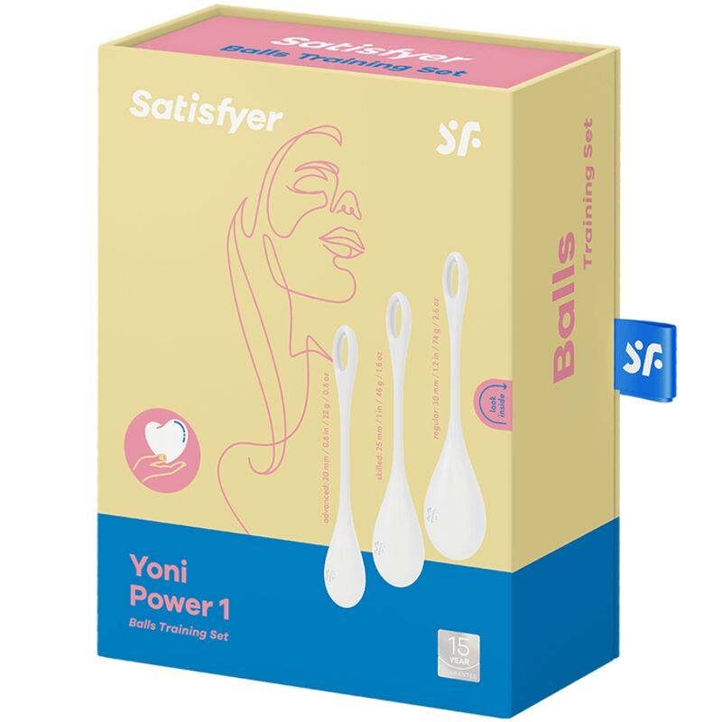 SATISFYER YONI POWER 1 TRAINING SET - WHITE