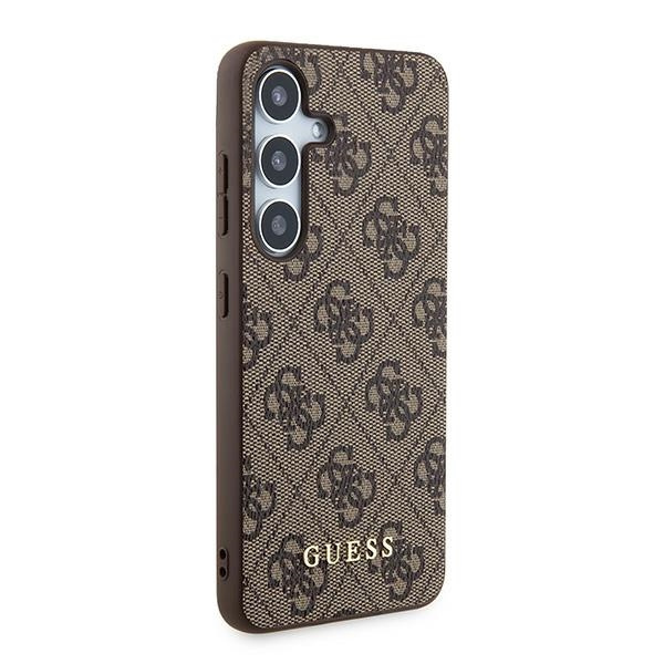 Guess GUOHCSA35G4GFBR Samsung Galaxy A35 hardcase 4G Metal Gold Logo brown