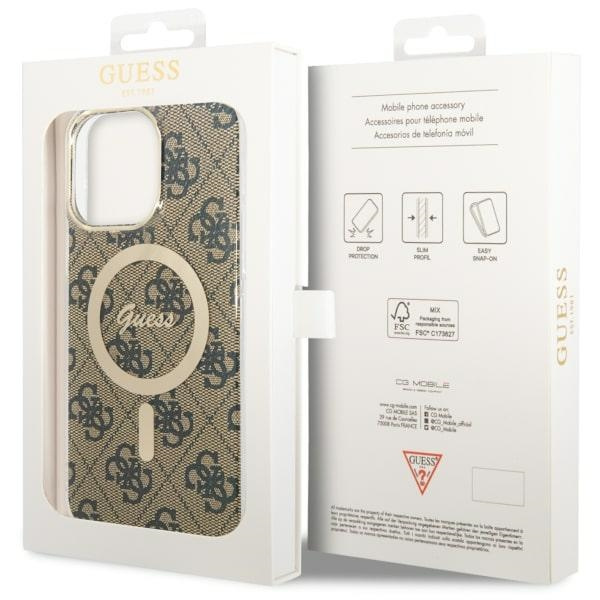 Guess GUHMP14XH4STW Apple iPhone 14 Pro Max brown hardcase 4G MagSafe