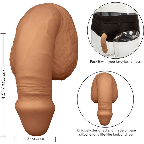 CALEX SILICONE PACKING PENIS 12.75CM CARAMEL