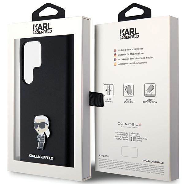 Karl Lagerfeld KLHCS23LSMHKNPK Samsung Galaxy S23 Ultra Silicone Ikonik Metal Pin black