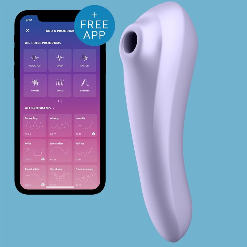SATISFYER DUAL PLEASURE AIR PULSE VIBRATOR MAUVE