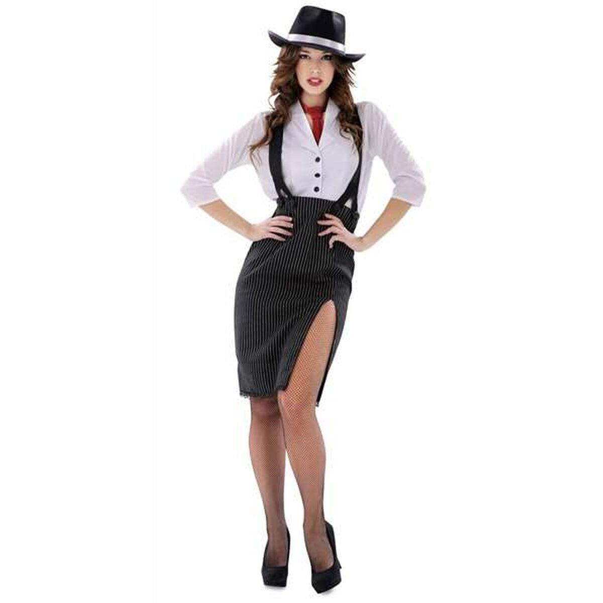 Costume for Adults Gánster Size S Grey