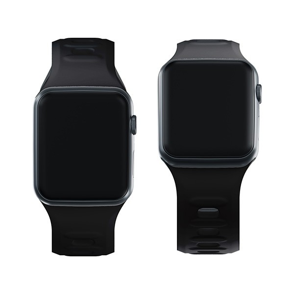 3MK Silicone Watch Strap Apple Watch 4/5/6/7/SE/8/9 40/41mm black