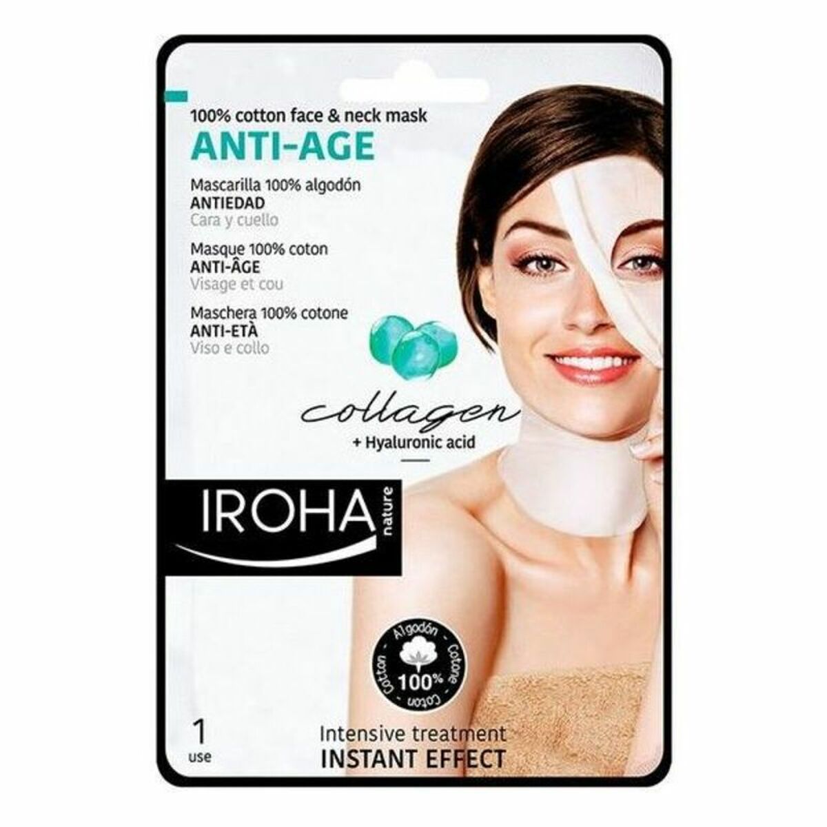 Przeciwstarzeniowa Maseczka Rewitalizująca Cotton Face & Neck Iroha