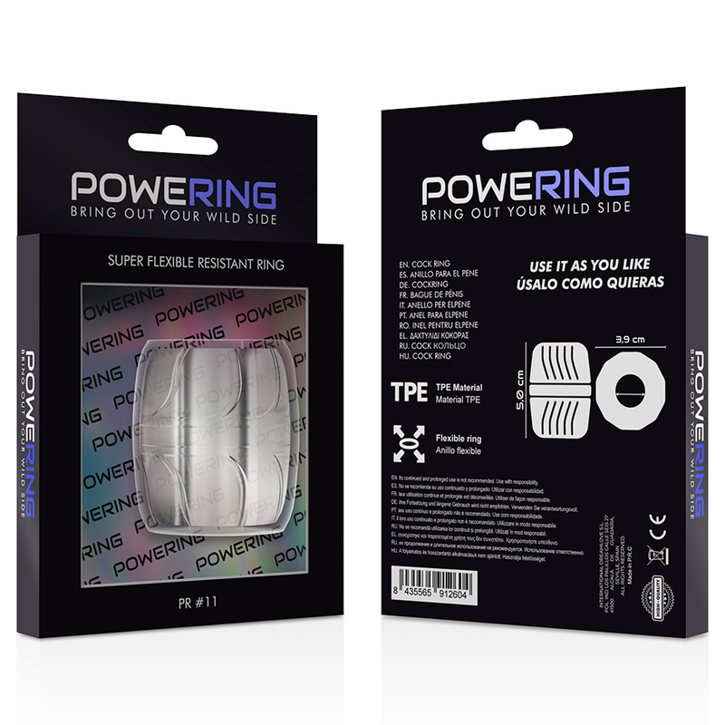 POWERING - SUPER FLEXIBLE AND RESISTANT PENIS RING 5 CM PR11 CLEAR