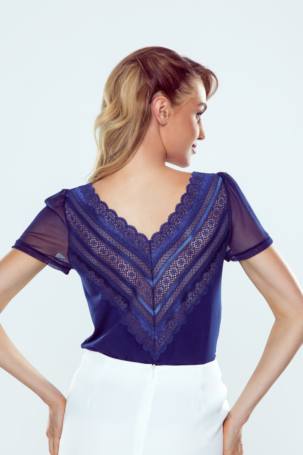 Bluse model 179549 Eldar marineblau Damen