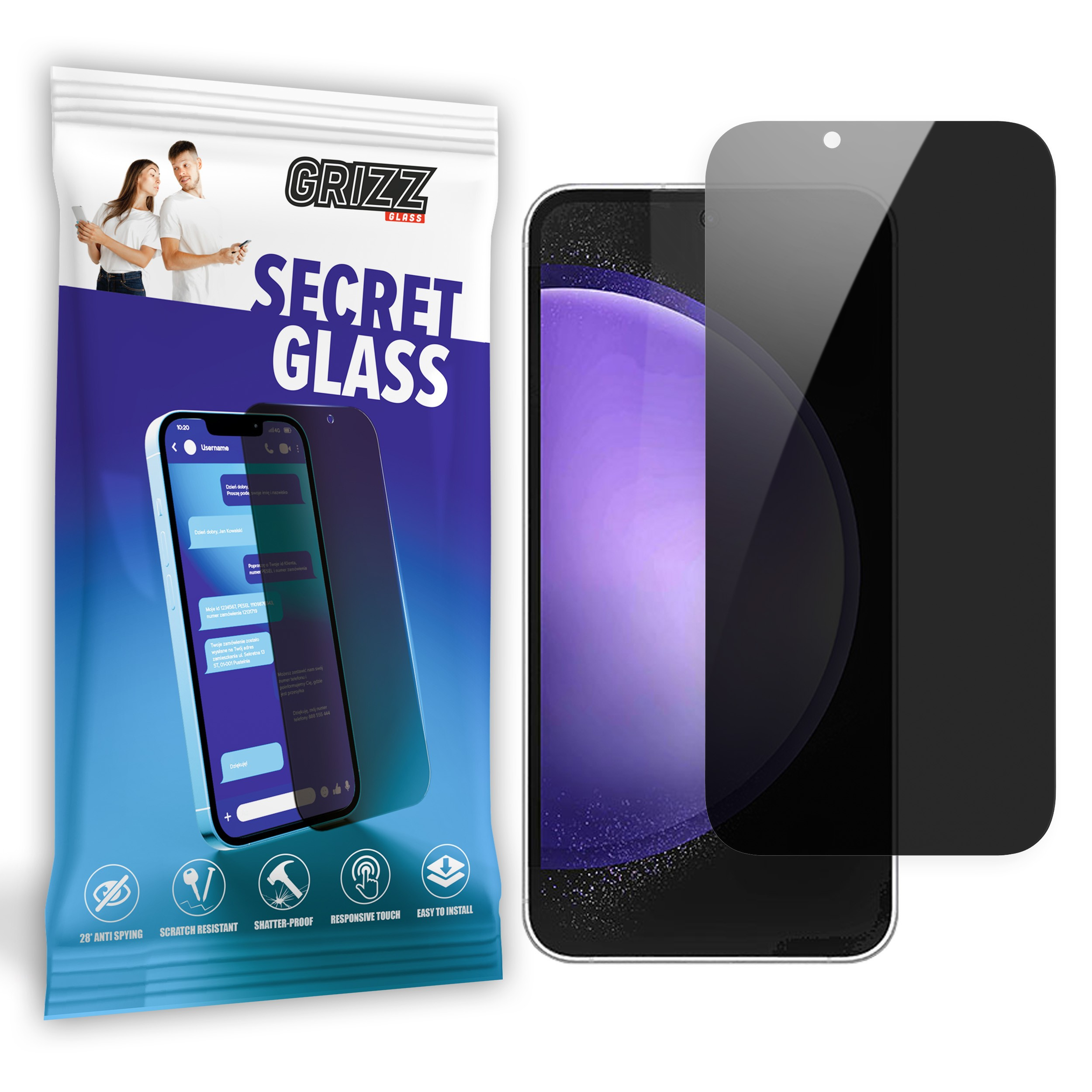 GrizzGlass SecretGlass Samsung Galaxy S23 FE