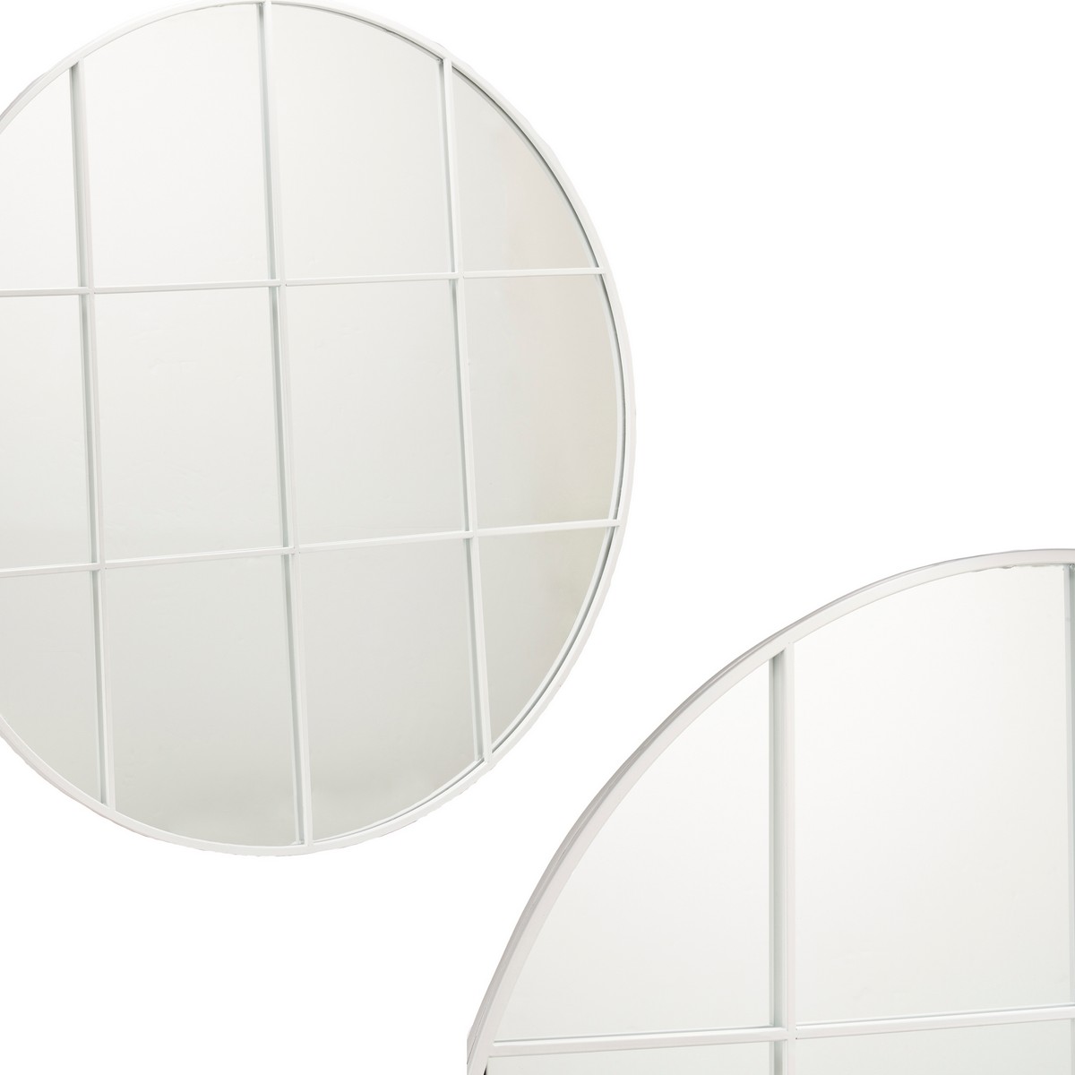 Wall mirror Circular Metal White (100 x 2,5 x 100 cm)