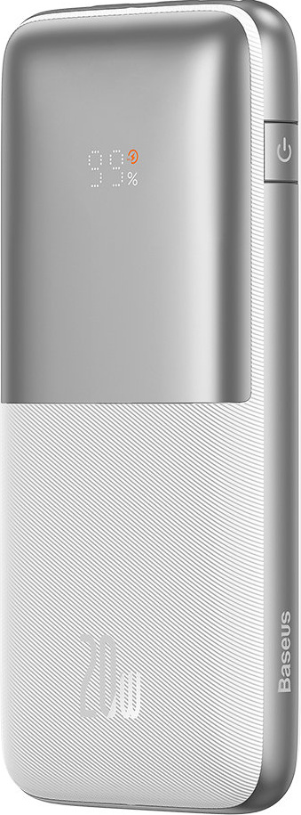 Baseus Bipow Pro powerbank 10000mAh 20W 2x USB-A + USB-C + USB 3A 0.3m cable white