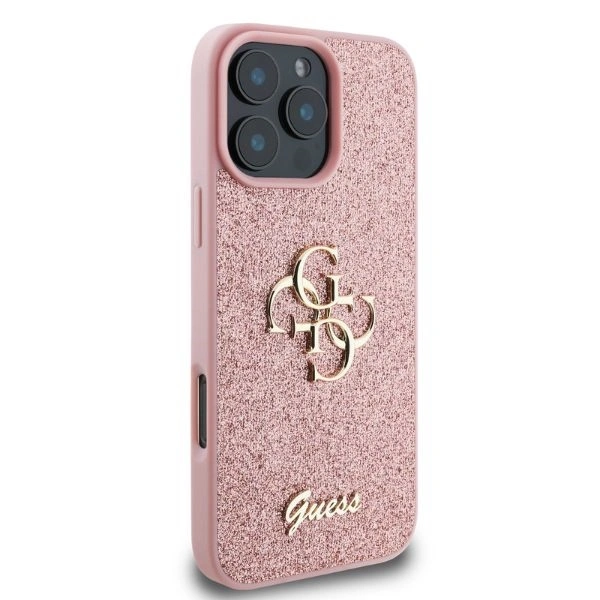 Case Guess GUHCP16XHG4SGP Apple iPhone 16 Pro Max hardcase Fixed Glitter Big 4G pink