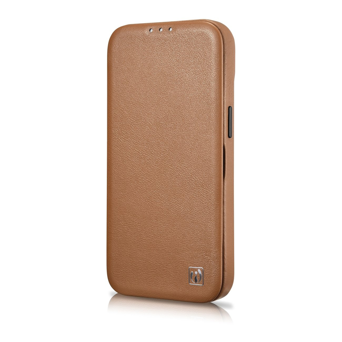 iCarer CE Premium Leather Folio MagSafe Apple iPhone 14 Pro brown