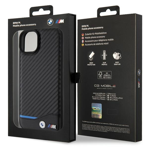 BMW BMHCP15M22NBCK Apple iPhone 15 Plus Leather Carbon black