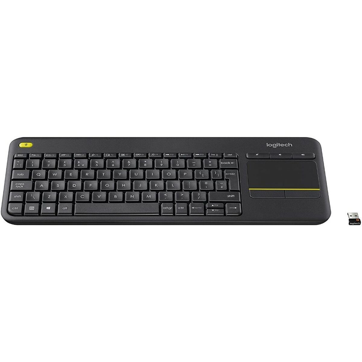 Klawiatura Logitech K400 Plus Czarny Bezprzewodowy Bluetooth Touchpad AZERTY TV Francuski