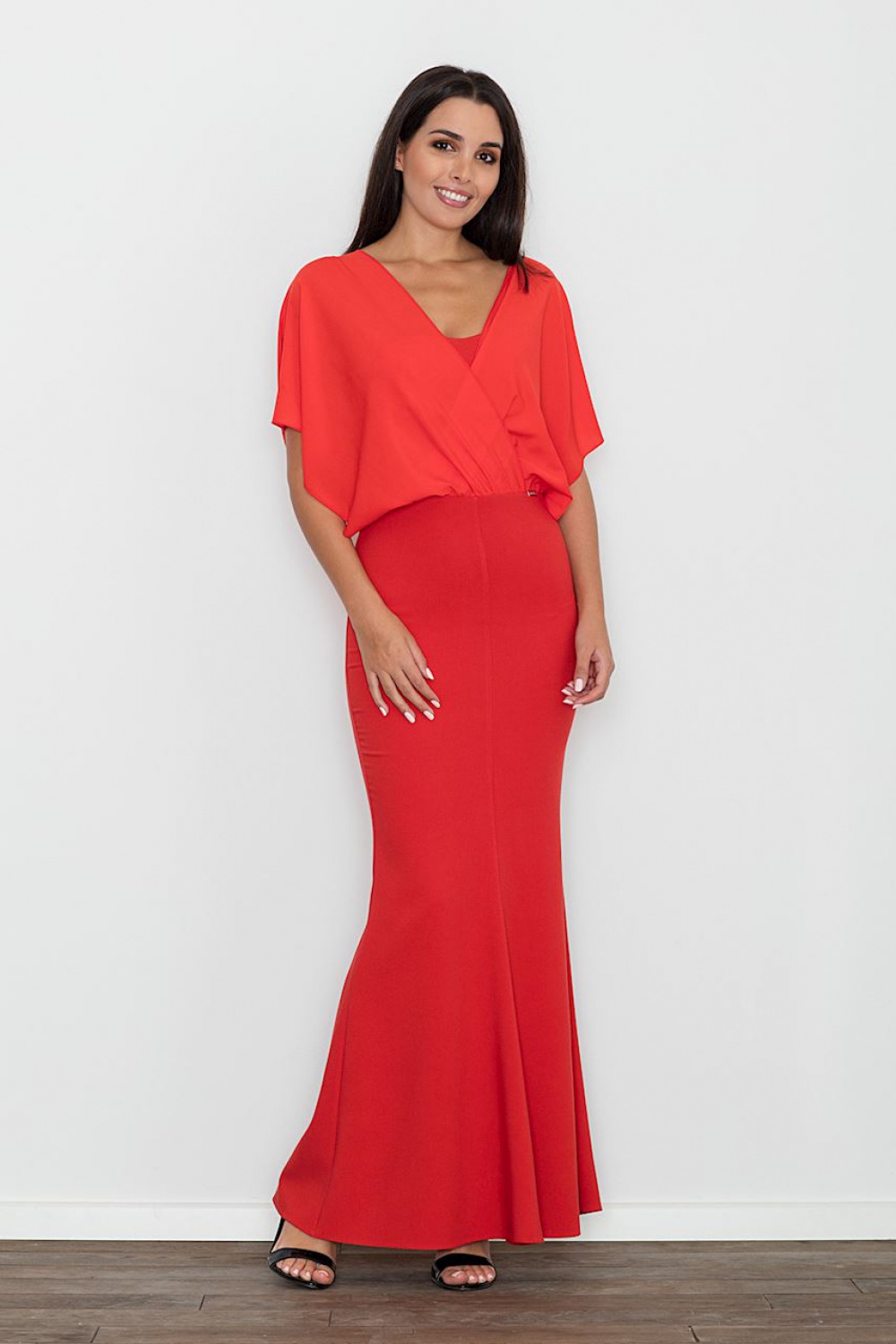  Long dress model 111036 Figl  red