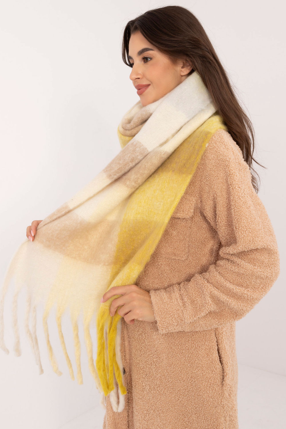  Shawl model 203186 AT  yellow