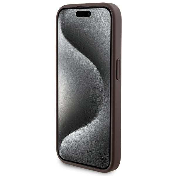 Guess GUBPM5P15L4GEMGW Apple iPhone 15 Pro hardcase + Powerbank 5000mAh MagSafe 4G Metal Logo brown
