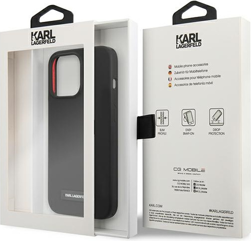 Karl Lagerfeld KLHCP13XSLMP1K Apple iPhone 13 Pro Max hardcase black Silicone Plaque